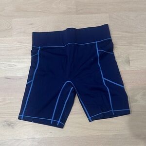ALL ACCESS Navy Shorts with Light Blue Trim
